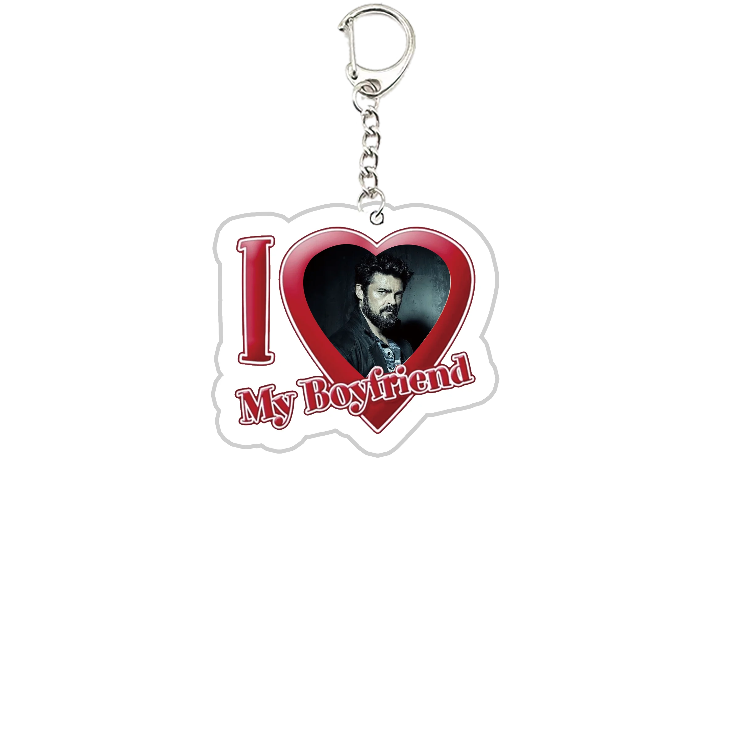 Hot TV The Boys Keychains Keyring My Boyfriend Homelander Billy Butcher Key Chain Ring Pendant Keyring Jewelry Fans Gifts