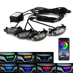 Car Grille LED Lamp Raptor Style RGB Colorful Lamp Kits Wireless Control Light Tool For Tacoma For TRD Pro2016-2021