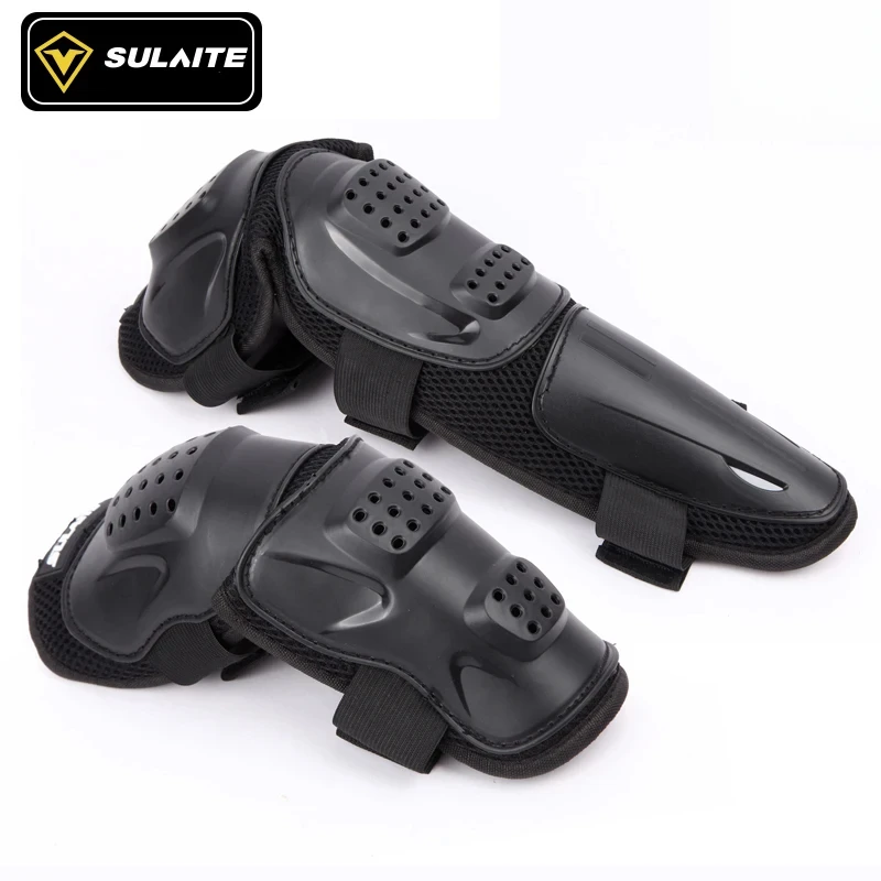 SULAITE Motorcycle Knee Elbow Pads Set Adjustable Shock‑Absorbing Protective Guards Off‑Road MTB Dirt Bike ATV Accessories