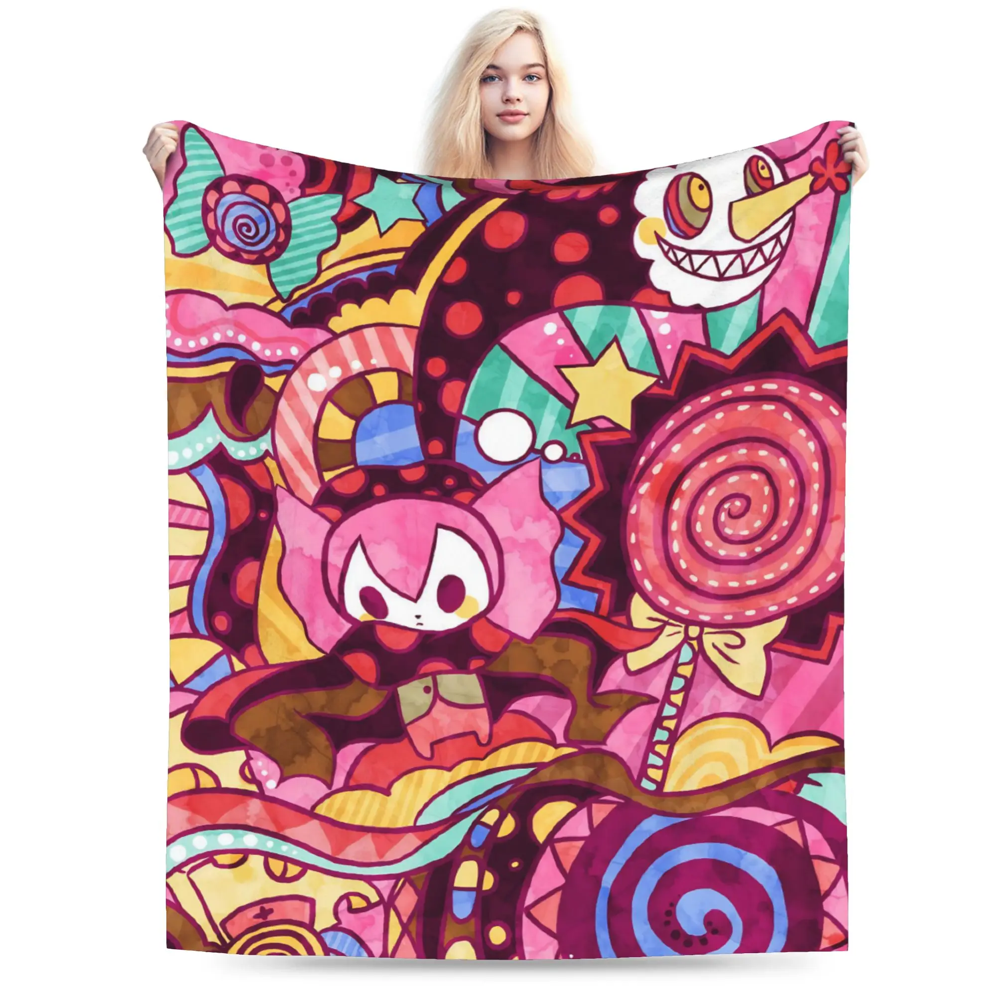Charlotte Puella Magi Madoka Magica Anime Blankets Flannel Decoration  Breathable Ultra-Soft Throw Blankets for Bed Bedspreads