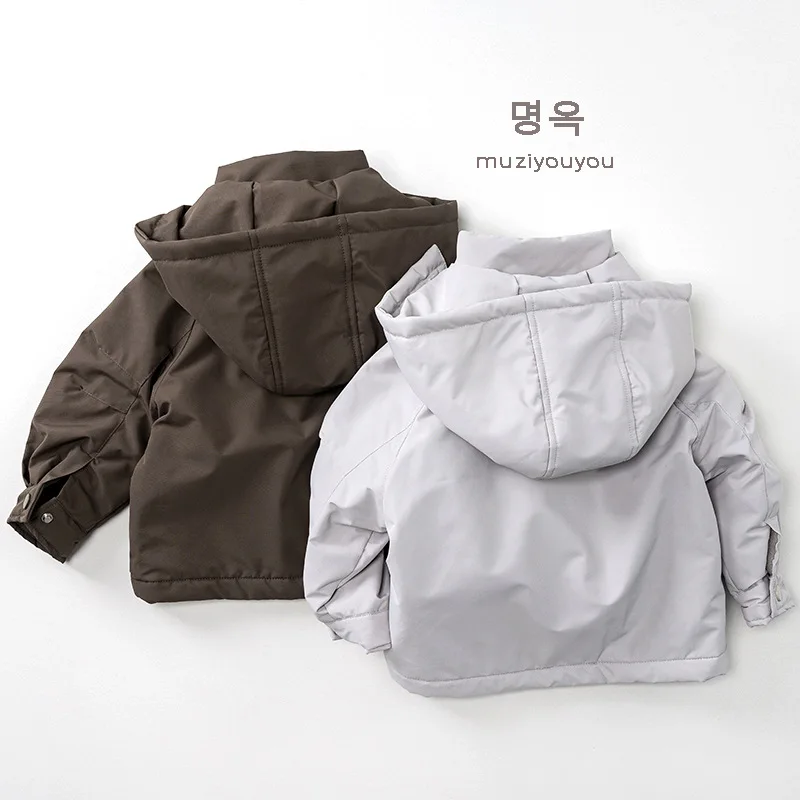 2026 Bellbell Winter Infant Babys Boys Hooded Jackets Windbreaker Outerwear Coats for Children Boys Casual Warm Kids Boys Coats