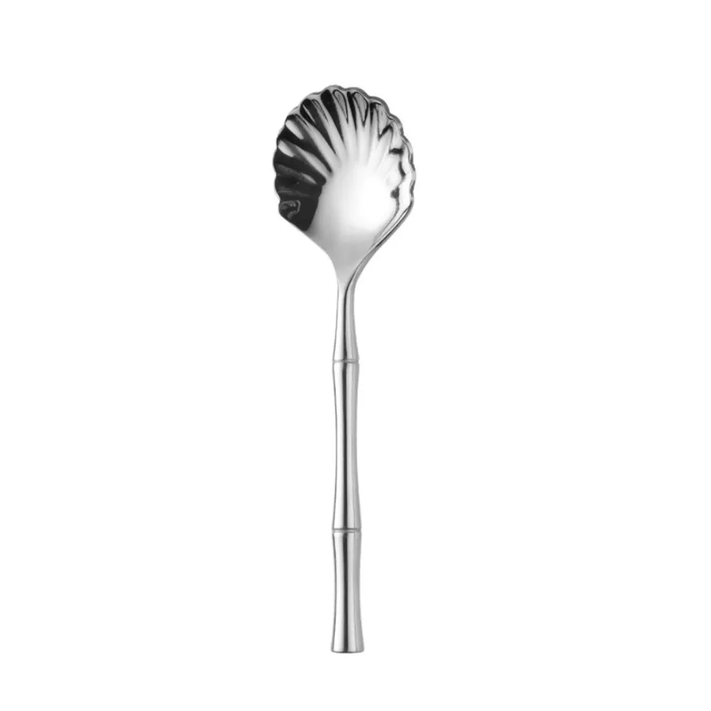 Serving Utensil Dessert Spoon For Dinner Party Elegant Shine 304 Stainless Steel Rust Resistant Polished Finish Comfortable Grip