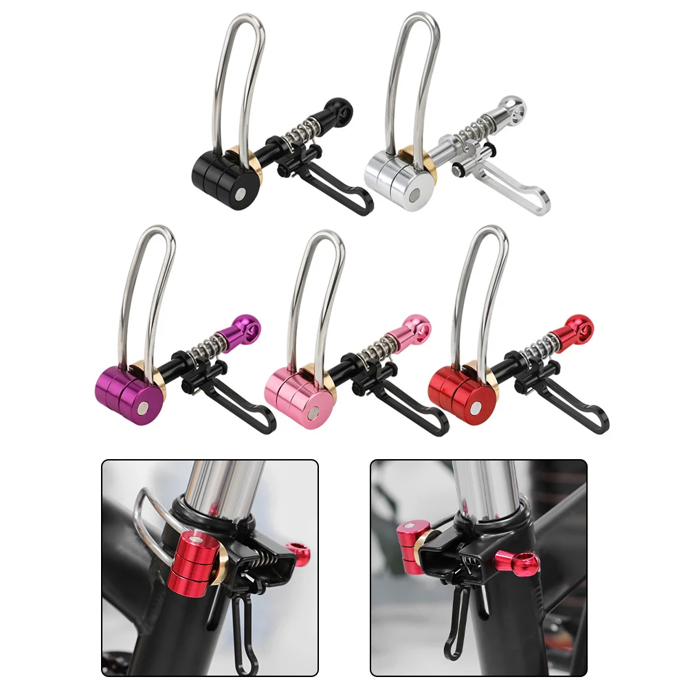 

Aluminum Alloy Clamp Bike Seatpost Clamp 31.8mm Seatpost Diameter Anodized Color Bike Clamp Quick Release 64mm Size