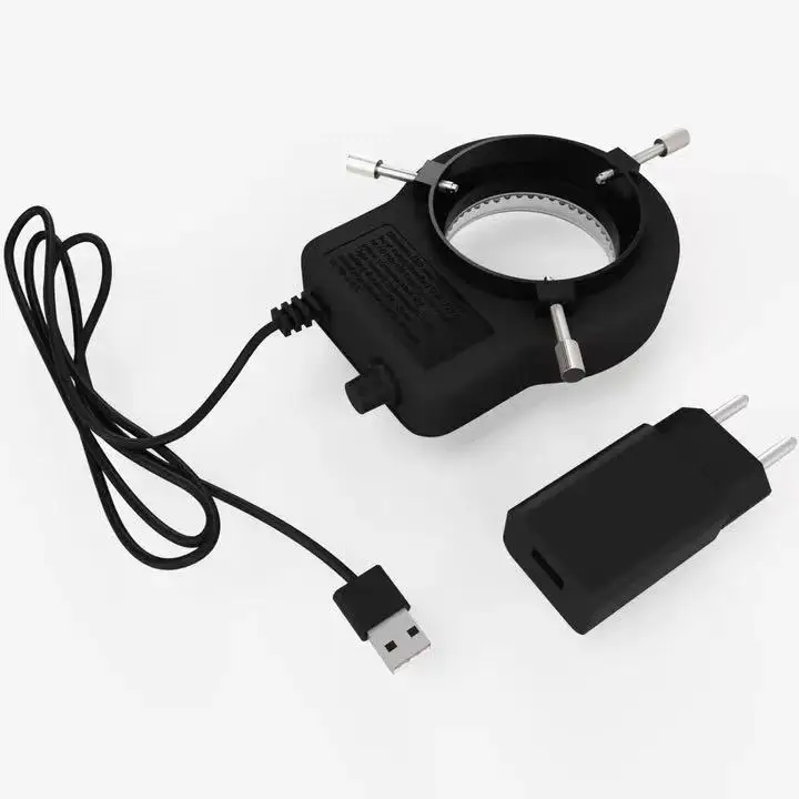 Microscopio LED Ring Light Illuminator Lamp per microscopio Circle Light Industrial Microscope Camera Light source EU Plug