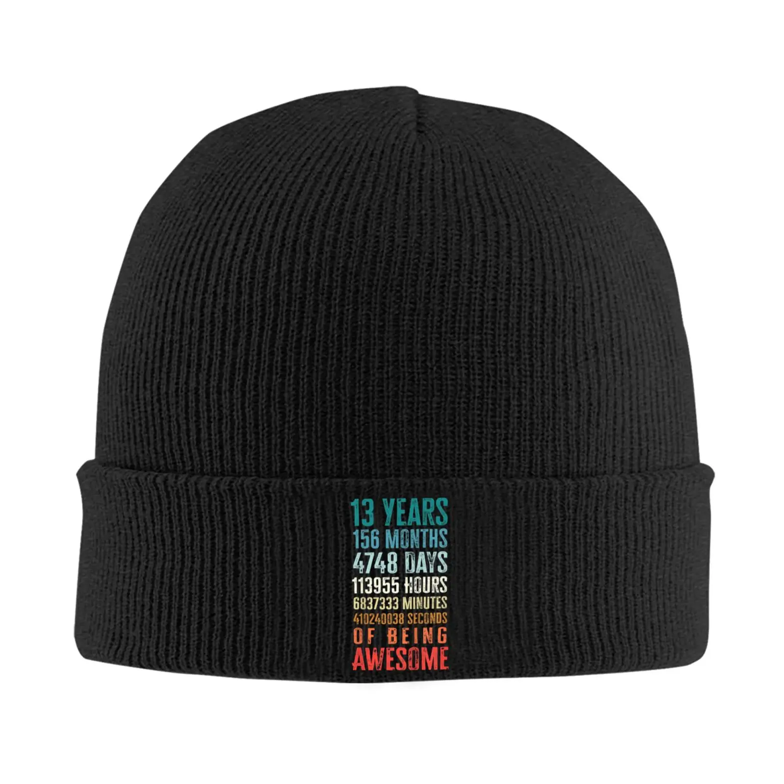 

Birthday 13th Print 2025 Casual Bonnet Hats Hip Hop Hats for Men Women Winter Keep Warm Skullies Beanies Caps
