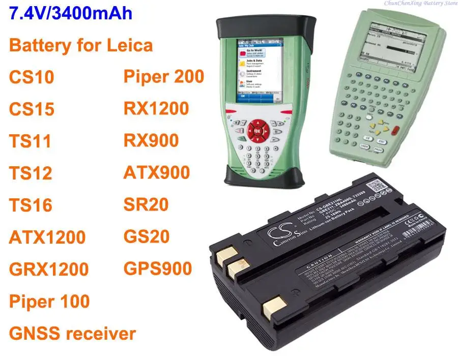 

Cameron Sino 3400mAh Battery for Leica CS10,CS15,TS11,TS12,TS16,GRX1200,Piper 100,Piper 200,RX1200,RX900,ATX900,SR20,GS20,GPS900