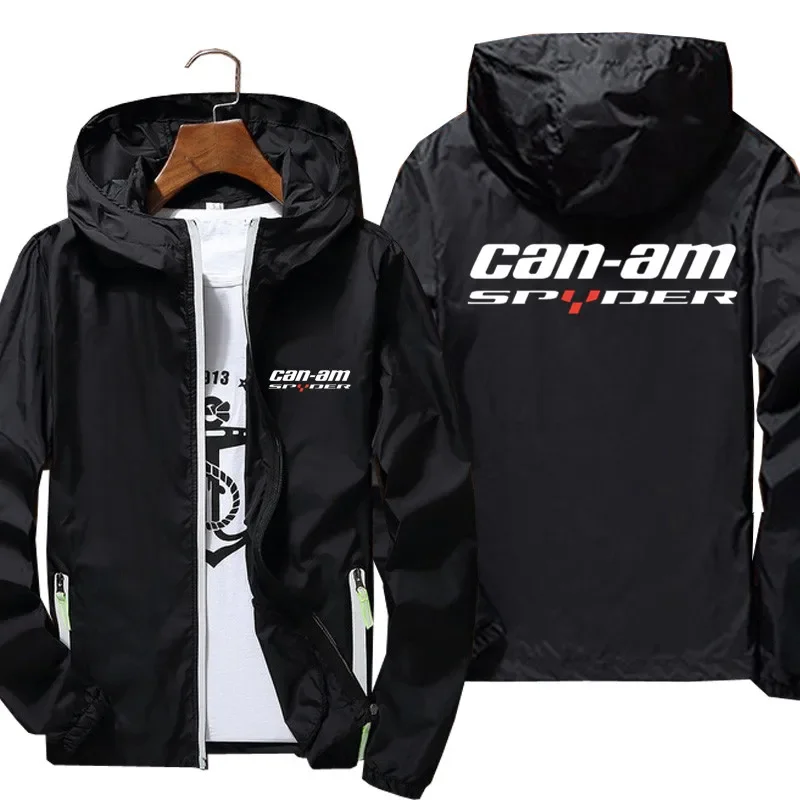 Can Am Spyder Motorcycles Hoodies Zipper Men Women Windbreaker Reflective Coat Sunscreen Hooded Oversized Jacket Clothing