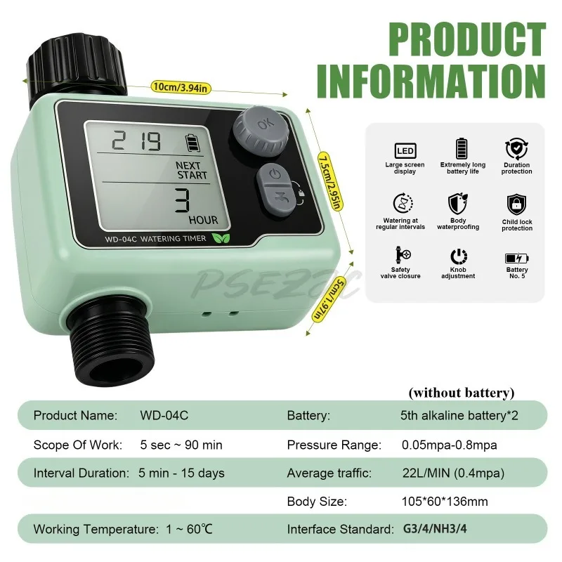Outdoor Intelligent Garden Automatic Watering Device Gardening Timed Irrigation Device Household Timer