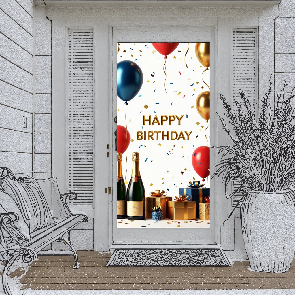 Birthday Theme Banner Party Celebration Decoration Home Background Wall Decoration Printed Poster 90x180