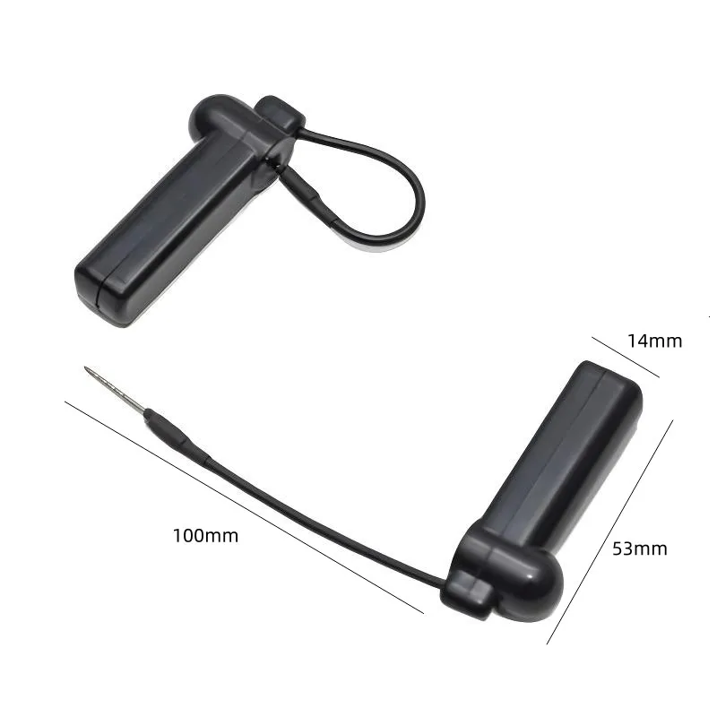 

100 Pieces EAS Loss Prevention Retail Store AM 58KHz Checkpoint Compatible Hard Sensor Tag with 100 mm Lanyard