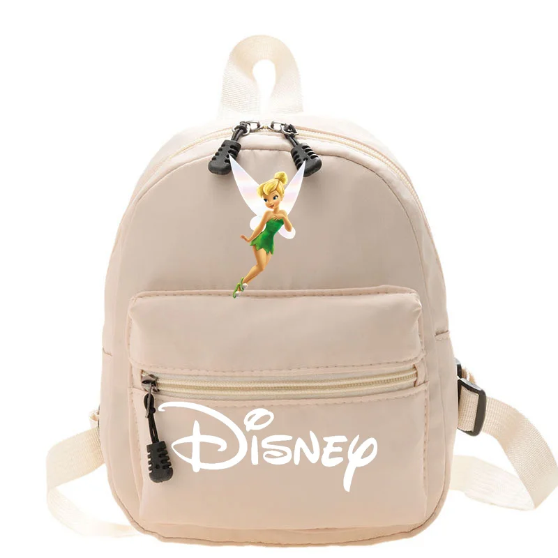 Disney Tinkerbell-mochila bonita para mujer, morral de viaje conveniente, estilo universitario Kawaii, a la moda, novedad