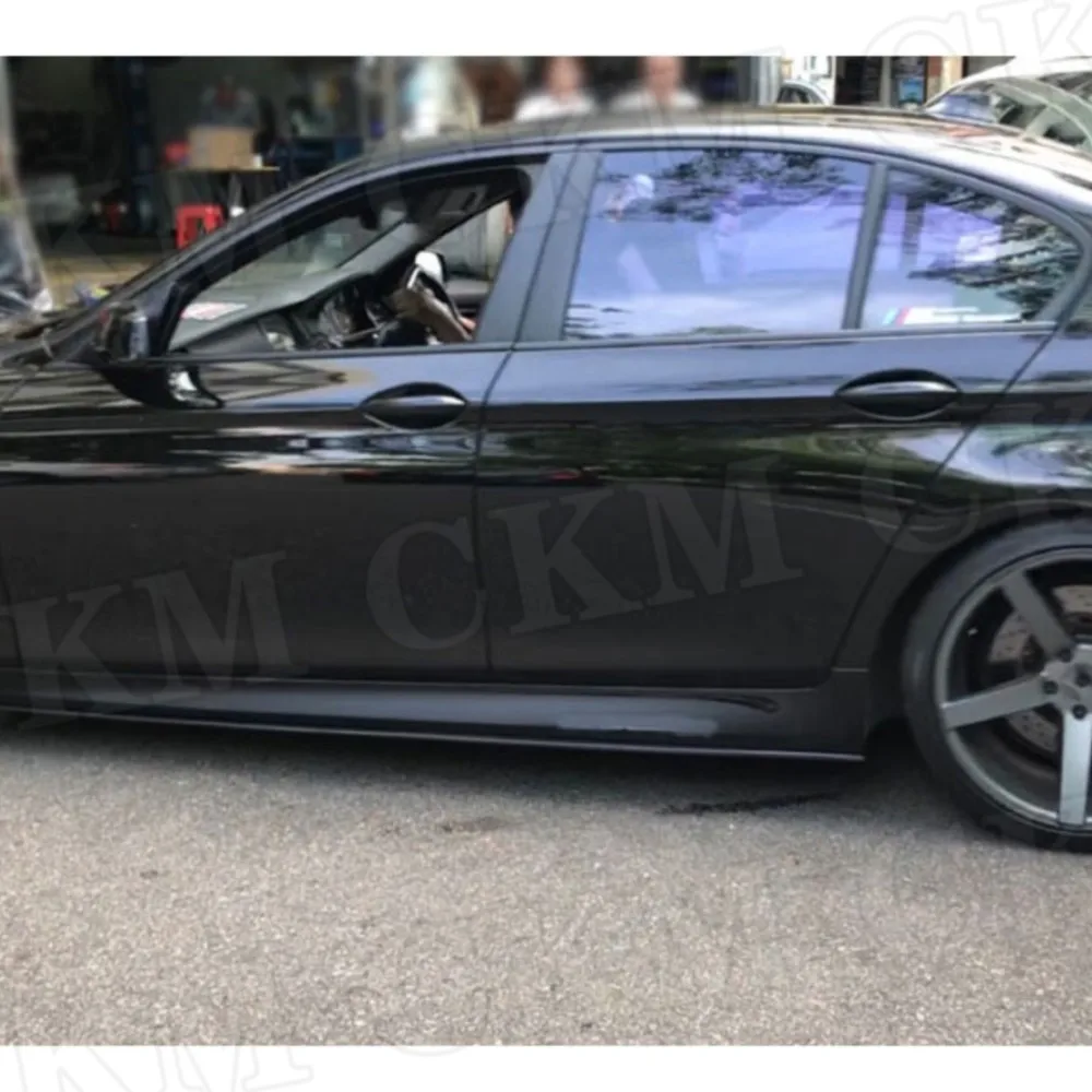 Carbon Fiber Side Skirts Aprons FRP Skid Plate Sill Mouldings Strips Car Styling Car Tuning For BMW F10 M5 Sedan 2012 - 2017 view 2