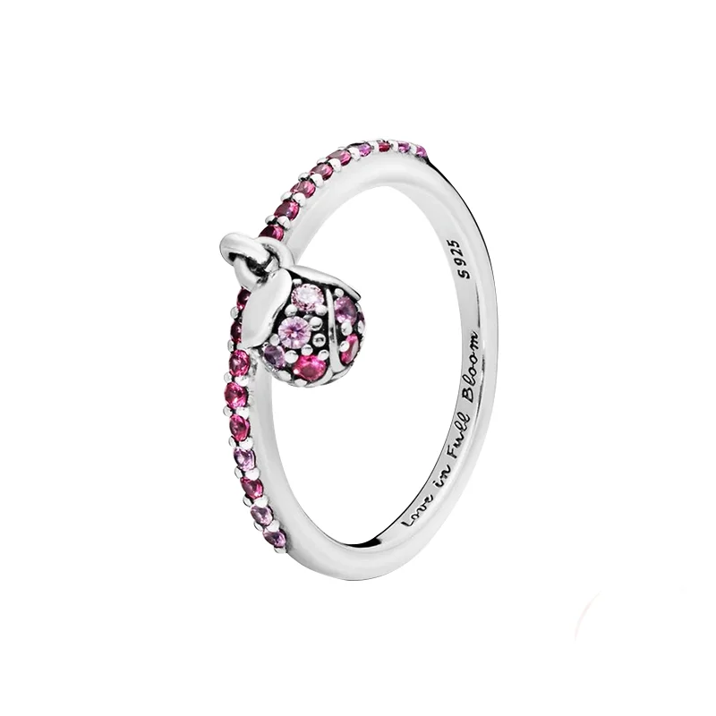 女性用ジルコニアエタニティサークル,925シルバー,レッドシリーズ,きらめく,ヨーロッパ,結婚式,バレンタインデーギフト,ジュエリー