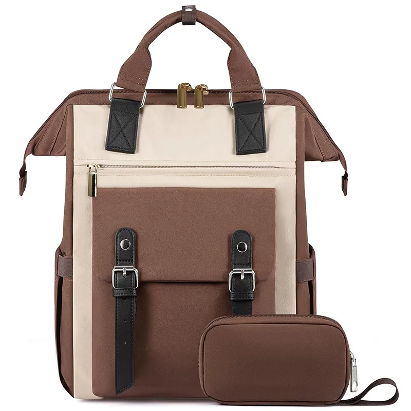 New cross-border large-capacity college-style backpack, high-appearance niche commuter backpack, mommy business travel backpack view 3
