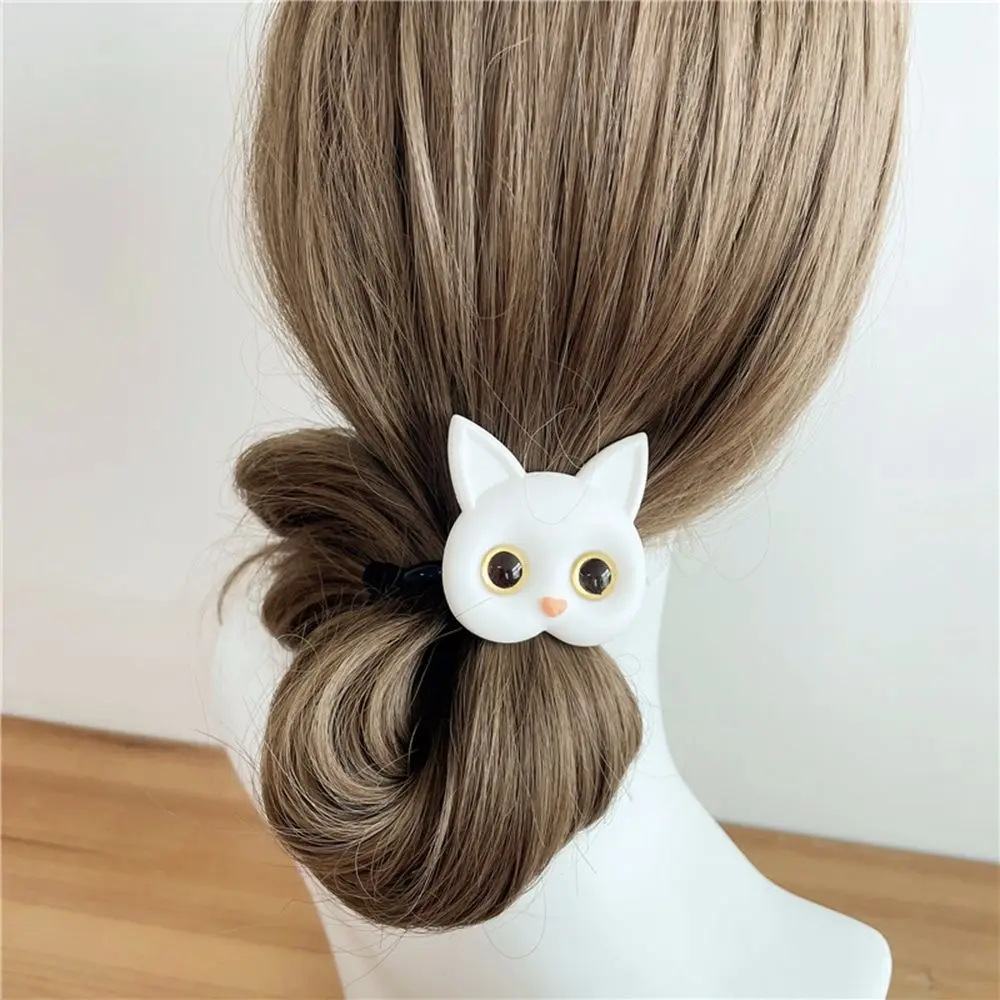 Cute Temperament Korean Women Acrylic Animal Female Hair Ties Cartoon Hair Rope Scrunchies Kitten Headwear