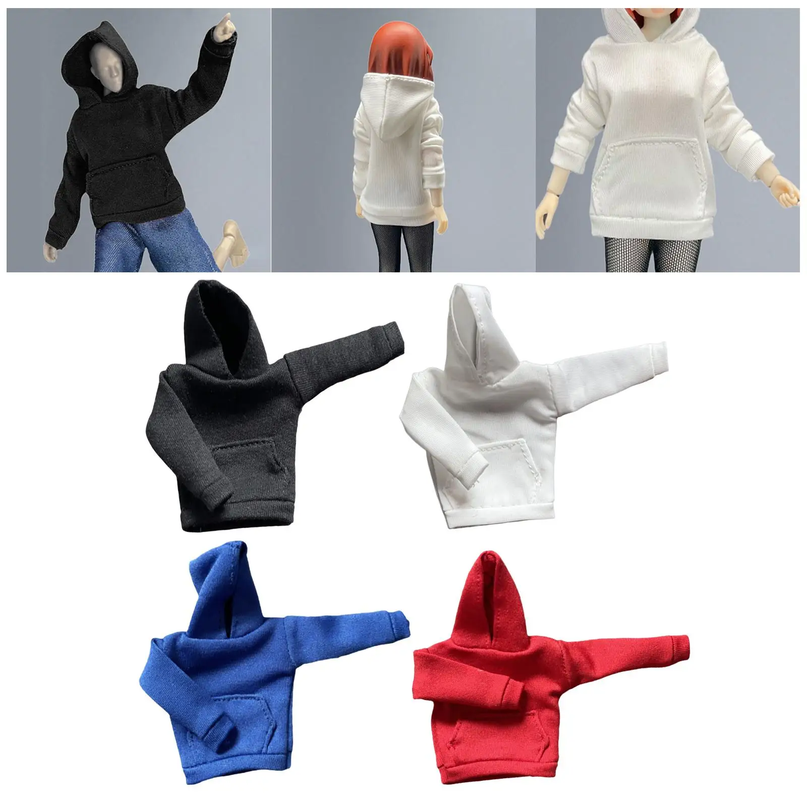 6 인치 병사용 후디 스웨터, 패션 피규어 액세서리, 1/12 체중계