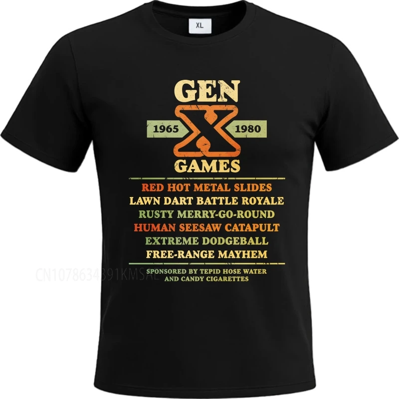 Camiseta informal de verano para adolescentes, juegos Gen X 1965 1985, toboganes de Metal rojo, dardo de césped, batalla Royale Rusty Merry Go Round Human