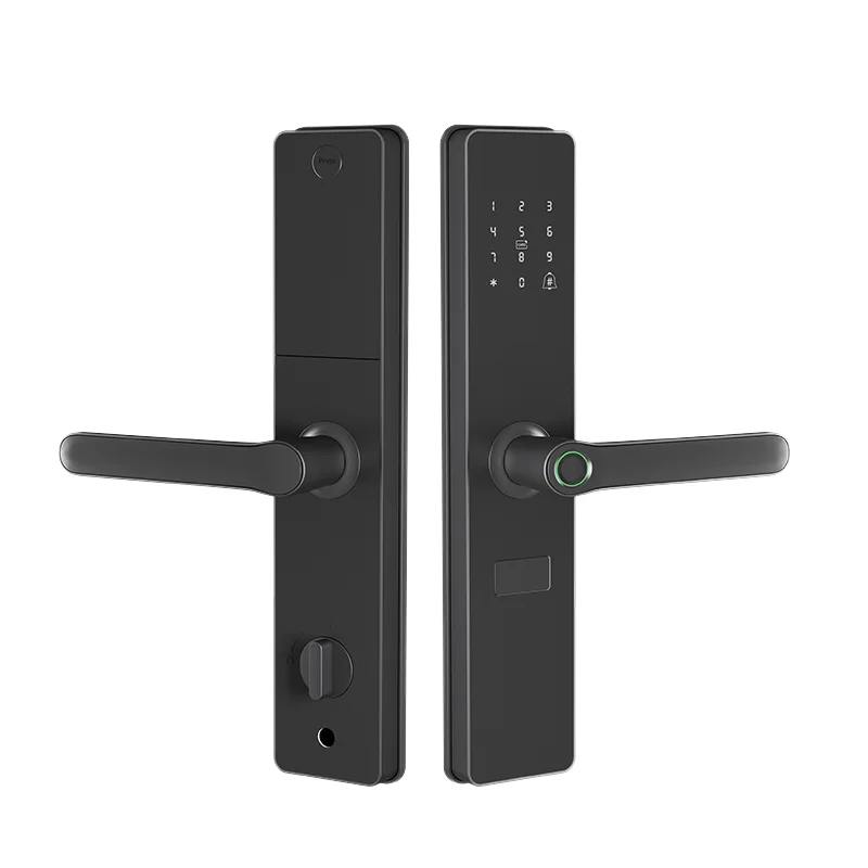 WiFi Smart Home Digital Fingerprint Lock Cloud Storage Wood Aluminum Alloy Apartment Management Rental Property