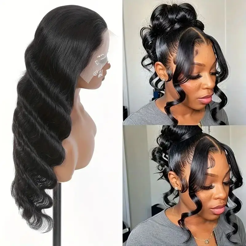 

30 Inch 13x4 Lace Front Wigs Human Hair 200 Density Body Wave HD Lace Front Wigs Human Hair Pre Plucked Natural Color For Women
