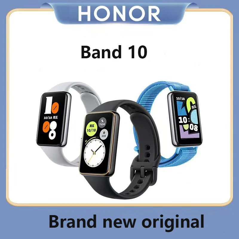 HONOR Band 10 Smart Fitness Tracker Schermo AMOLED Durata della batteria di 14 giorni 96 modalità sportive Frequenza cardiaca SpO2 Monitor del sonno