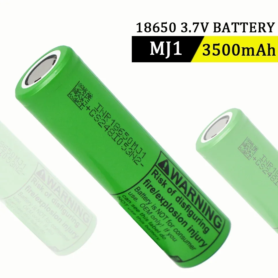 3.7V 3500mAh LG MJ1 INR 18650 Battery Flat Top 10A Discharge Li-ion Batteries For Emergency Light Electronic Cigarette DVD GPS