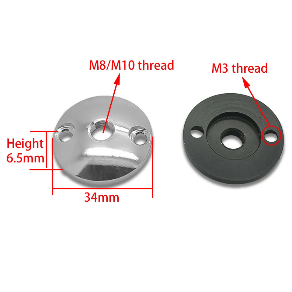 グースネックライト用ベース,LEDライトバー,2個,インナーアクセサリー,m8 m10