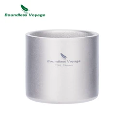 Boundless Voyage Titanium 75ml Double-wall Cup Coffee Tea Mug Backpacking Lightweight Portable Camping Hot Cold Water Drinkware