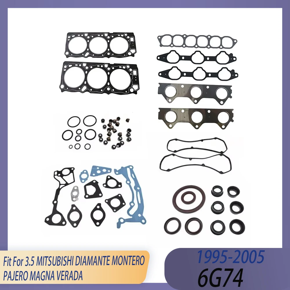 

Engine Parts Cylinder Head Full Gasket Set Fit 3.5 L 6G74 GAS 24V 95-05 For MITSUBISHI DIAMANTE MONTERO PAJERO MAGNA VERADA