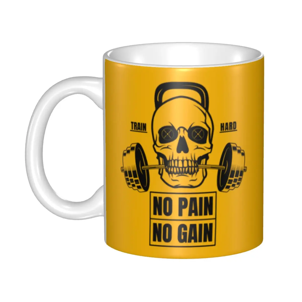 No Pain No Gain Coffee Mugs DIY Personalized Bodybuilding Fitness Gym Ceramic Milk Tea Mug