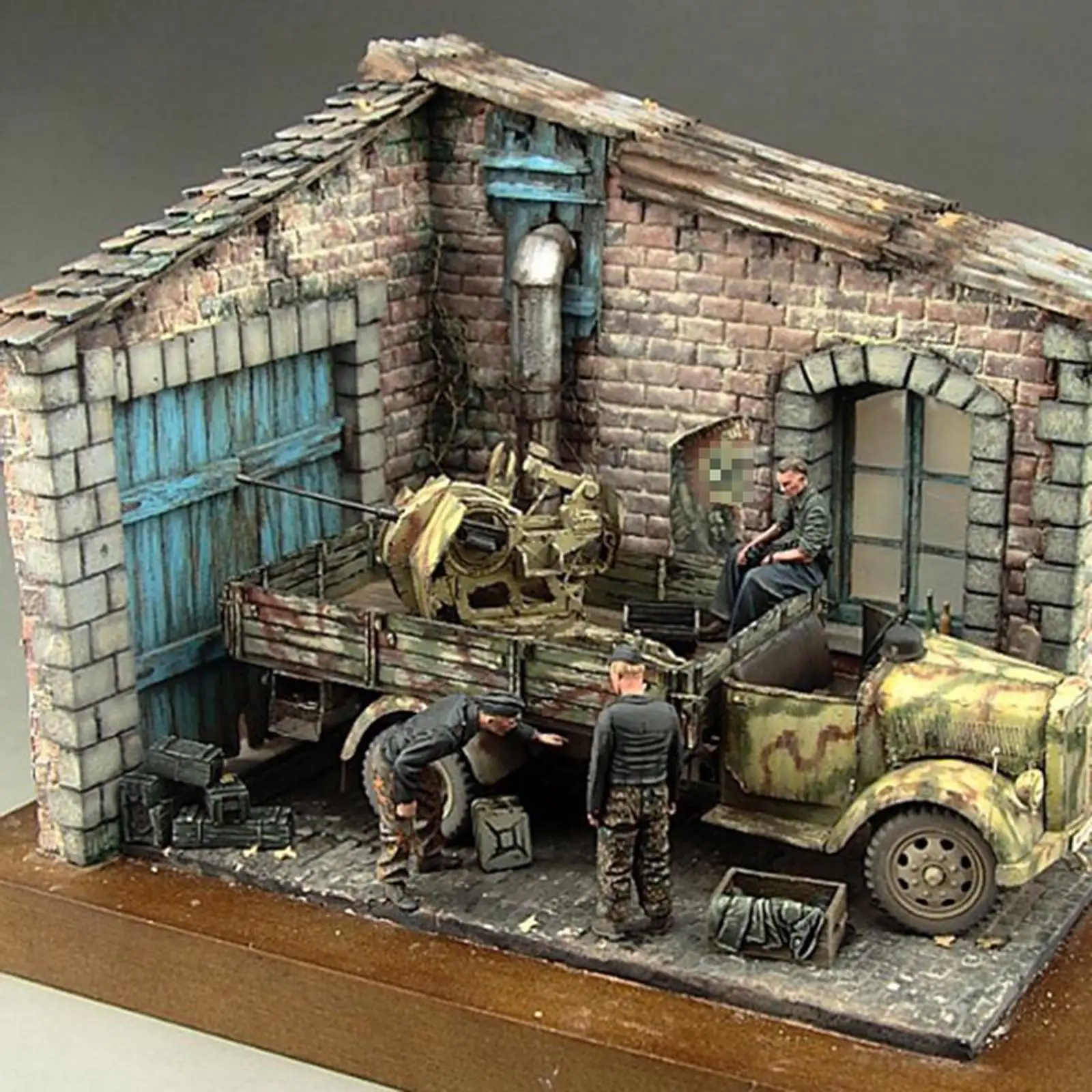 

Crafts Puzzle Model Kit Wood European Ruins House 1/35 Miniature War Layouts