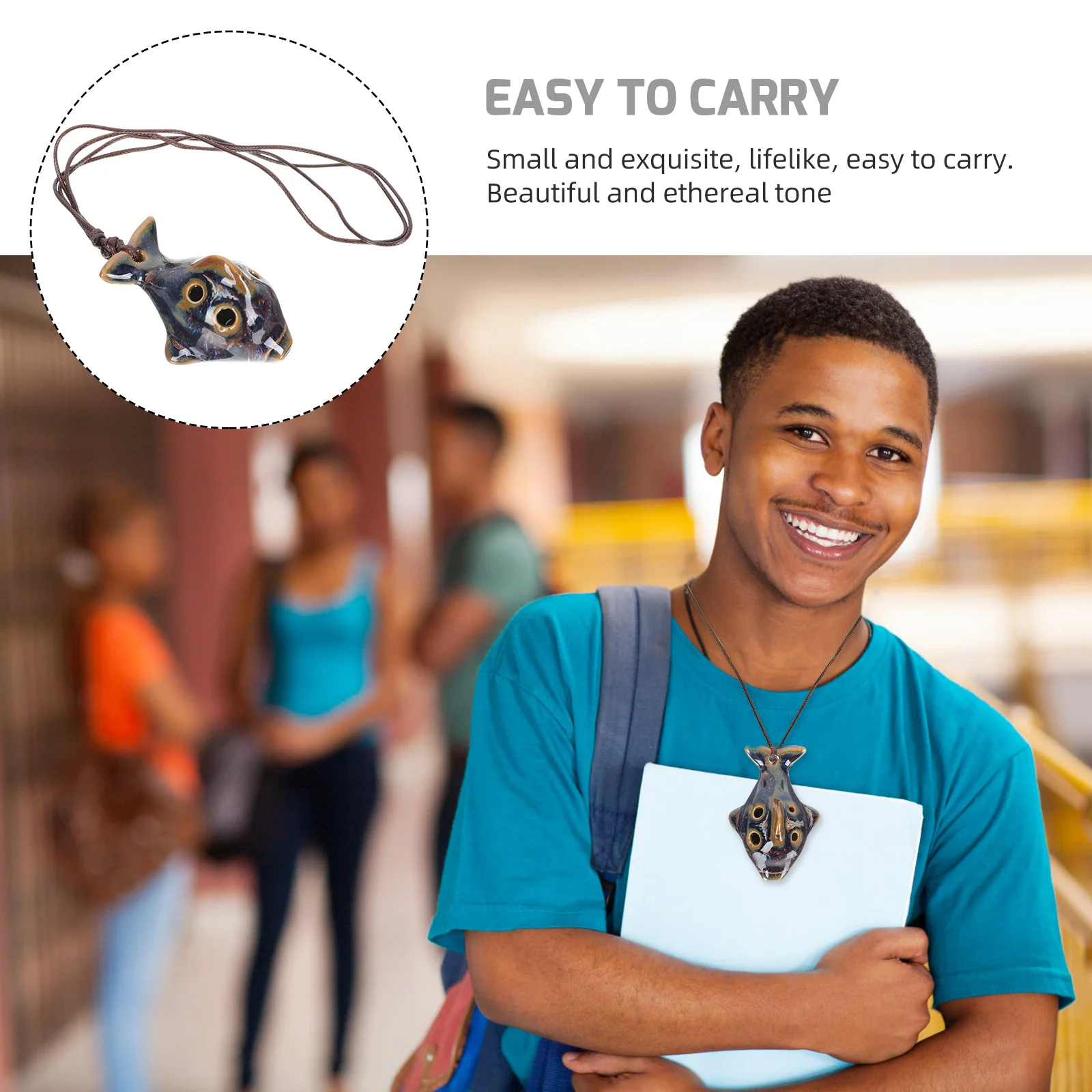 

Ceramic 6-Hole Ocarina Beginner Practice Portable Wind Instrument Exquisite Children Gift Ceramic 6-Holes Ocarina