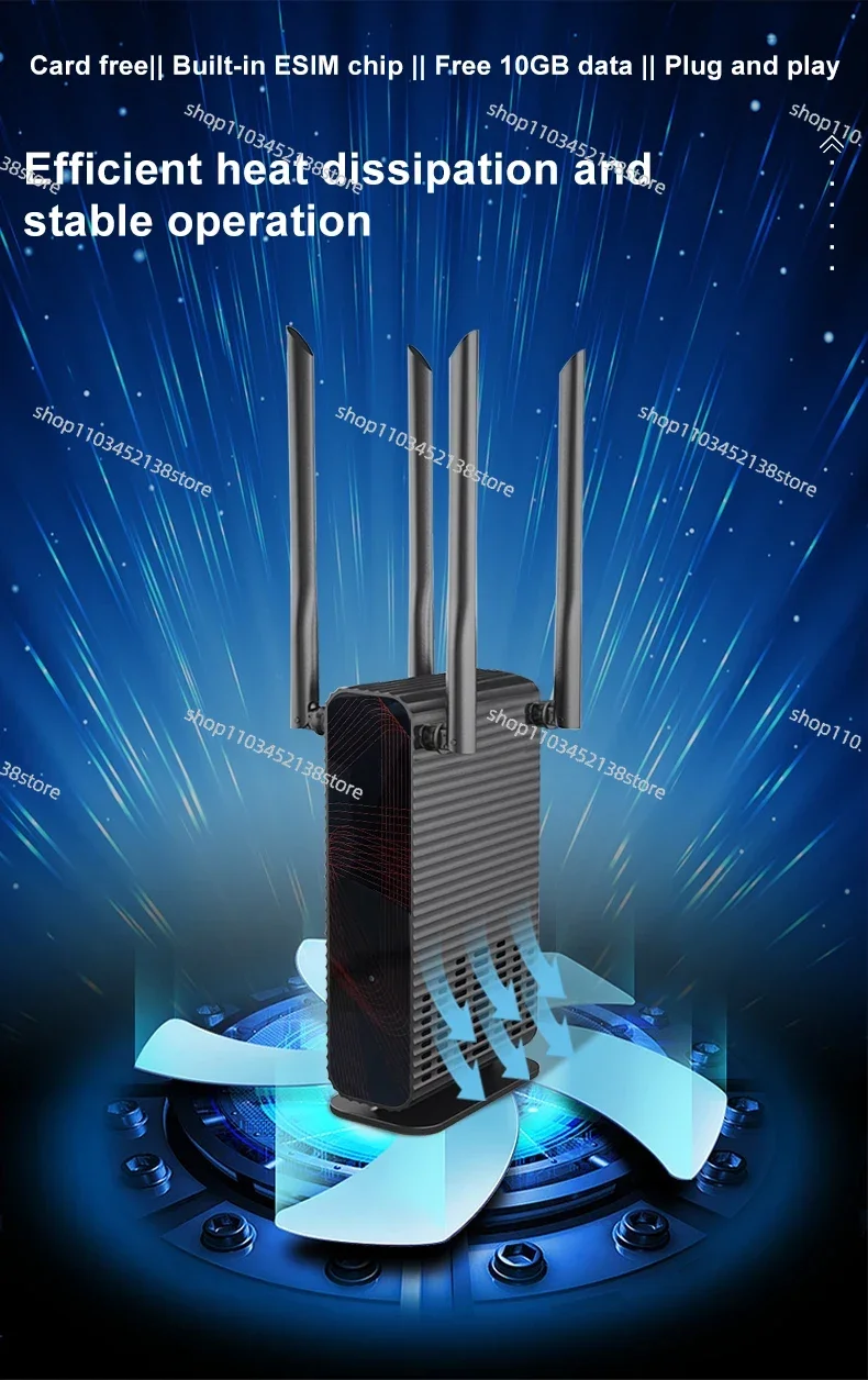 Universal use ESIM MT7628NN wireless router 2T2R MIMO 3G 4G LTE CAT4 wifi hot spot router