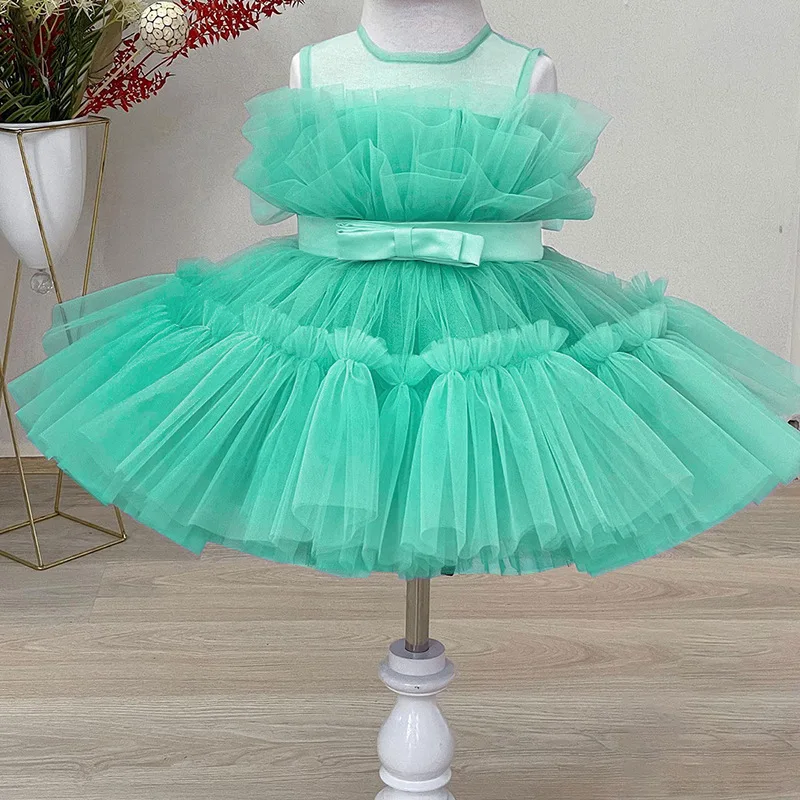 Infant Baptism Dress For Girls 1st Birthday Party Wedding Lace Tutu Girl Dress Baby Girl Princess Vestidos Christmas Costume