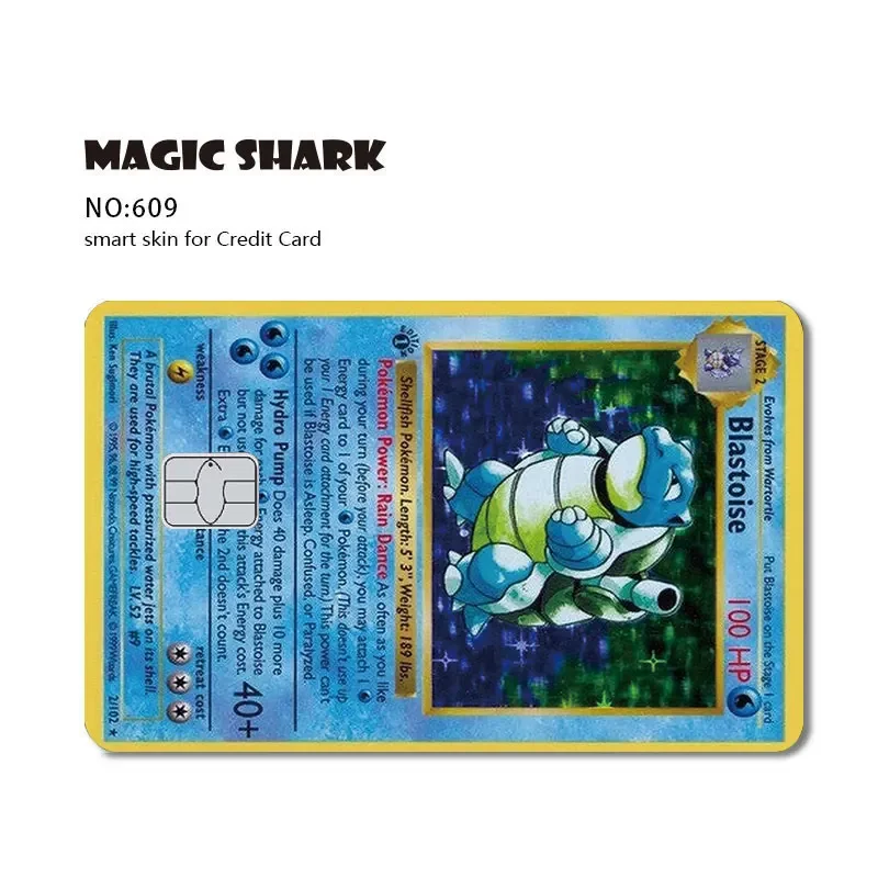 2026 Neue Charizard Blastoise Bulbasaur Eevee Metwo Aufkleber-Folie Skin-Cover für Kredit- und Debitkarten