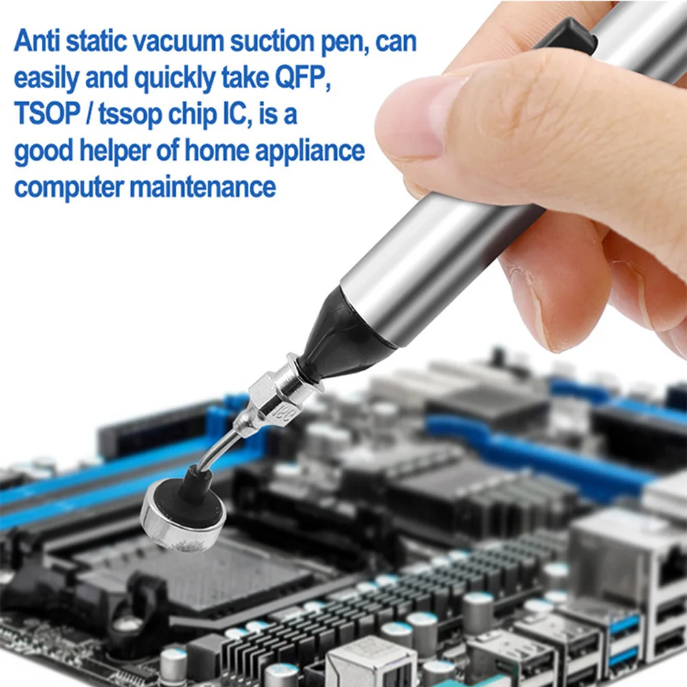Precise IC Vacuum Sucking Suction Pen, Soft ESD Acid Salt Conductive Silicone Suction Cup, Easy Picking and Placing