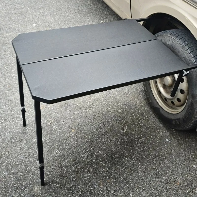 Car tire table outdoor camping picnic folding table metal dining table cross-border new off-road equipment
