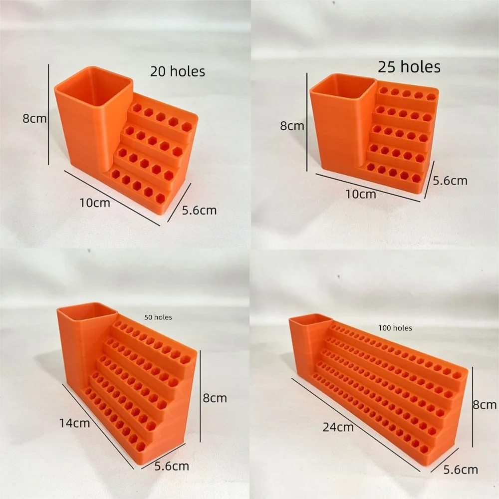 20/25/50/100Holes Screwdriver Bit Storage Tool Plastic Save Space Hexagonal Screwdriver Storage Rack Batch Header Organiser