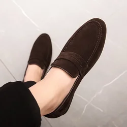 Scarpe estive da uomo in vera pelle fatte a mano da uomo Slip on calzature Elegantes scarpe eleganti da uomo Breath Driving mocassini mocassini morbidi