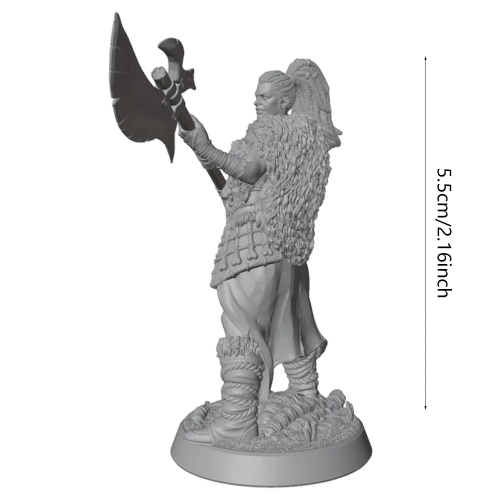 Figura guerrero tribal 1/32 sin pintar – Miniatura de resina para dioramas - imagen 5