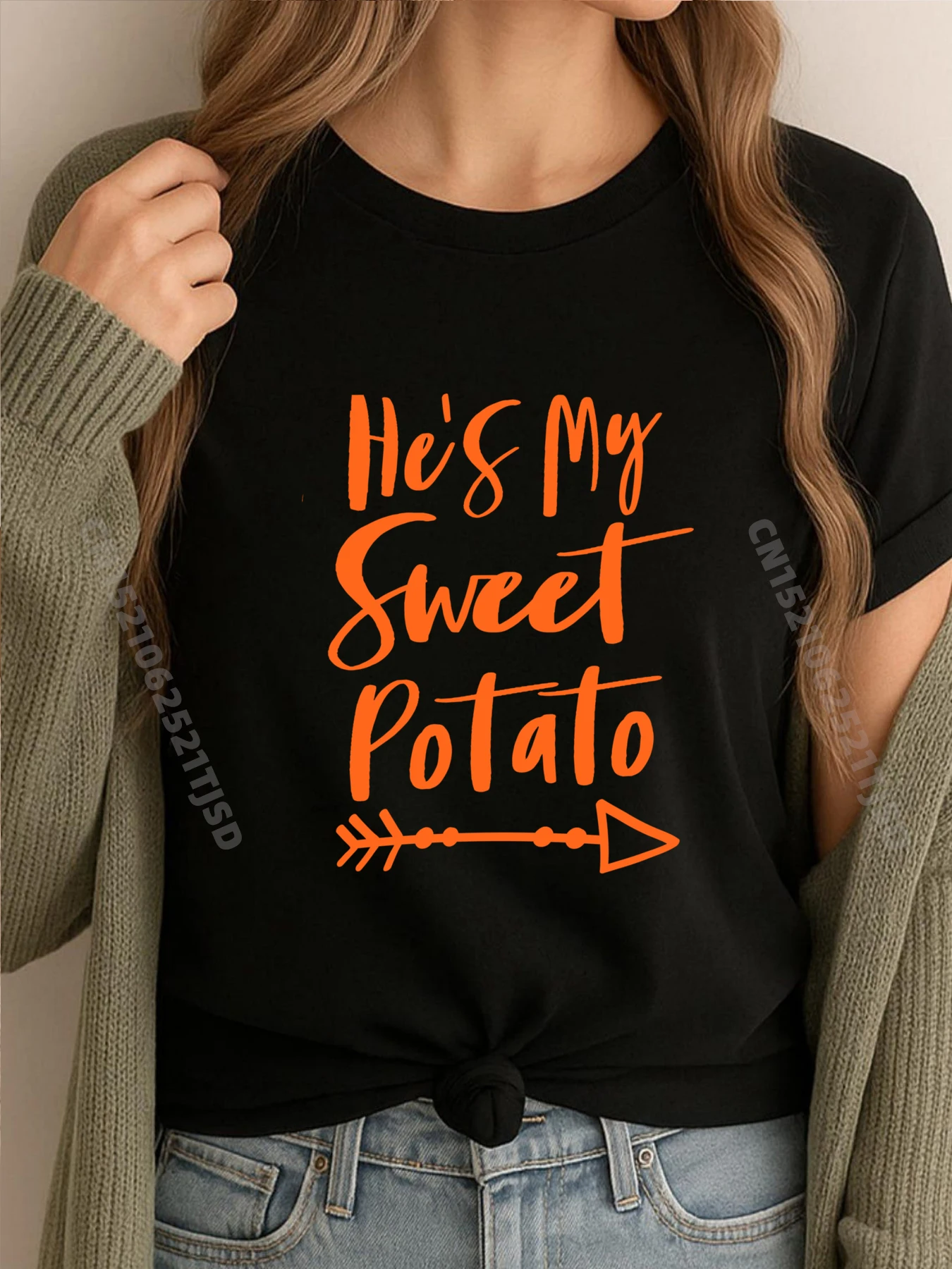 

He s My Sweet Potato Хэллоуин День Благодарения Одинаковые пары XS Графические футболки Мужская мужская одежда для отдыха