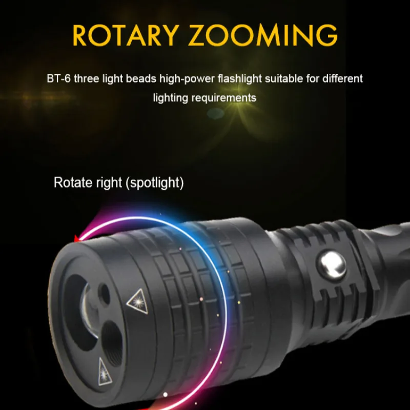 Handheld LED Flashlight  for Outdoor and Household Use