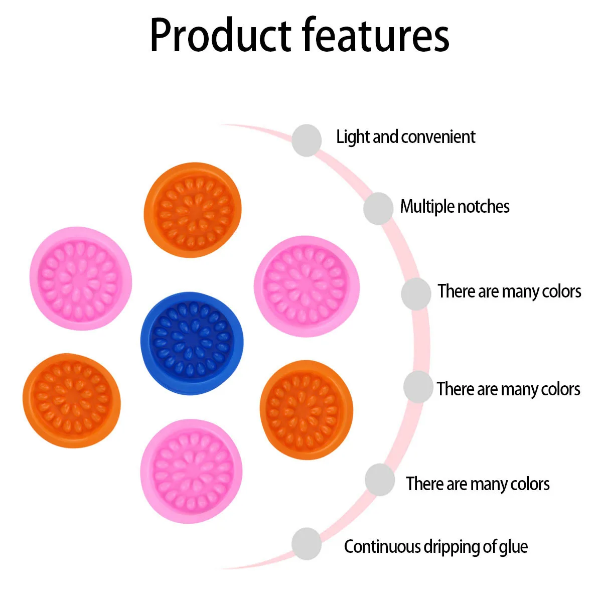 100 pezzi vassoio per estensione ciglia pallet di colla in PVC riutilizzabile impermeabile per innesto ciglia finte supporto a forma di fiore compatto