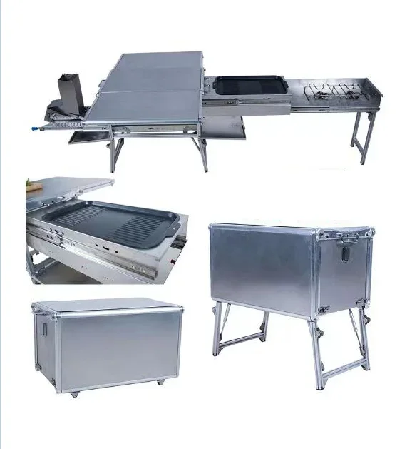 5-7 personal High quality 304 stainless steel portable camp kitchen travel kitchen camping outdoor