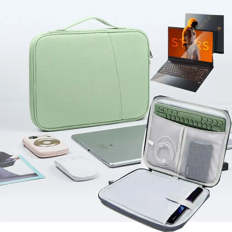 

for Machenike Gaming Laptop S15 Handle Bag Storage Pouch Waterproof Sleeve Pocket for Mouse Keyboard Cable Zip Carry Case