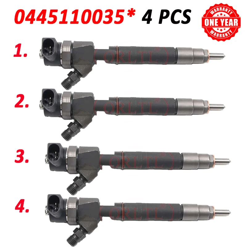 New Injector 0 445 110 035 Diesel Fuel Injection Nozzle 0445110035 OEM 0986435012 6130700187 For Mercedes Benz A6130700187