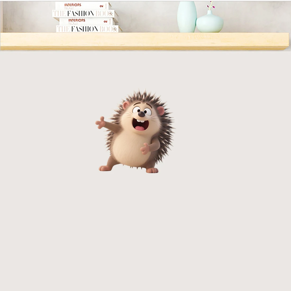 Three Ratels CD252 Funny cartoon hedgehog wall stickers for children's bedrooms decoration kindergarten