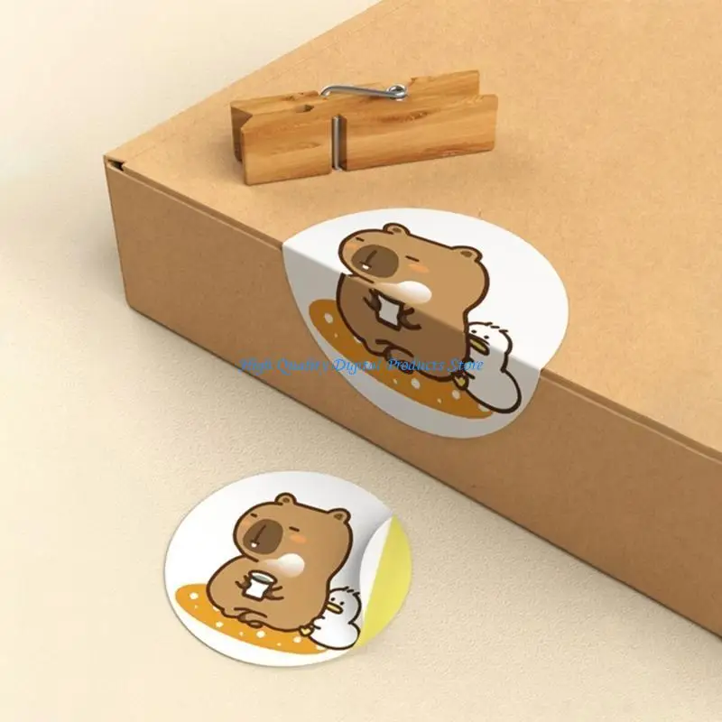 

U2JE Animal Sticker Capybara Sticker Reward Sticker Decorative Sticker Round Sticker