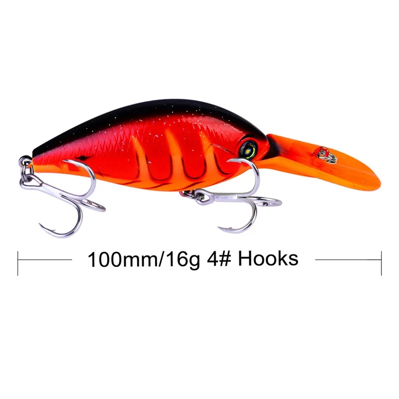 1Pcs 100mm 16g Floating Crankbait Fishing Lures Surface Minnow Swimbait for Seawater Trout Artificial Bait Wobbler Fishing