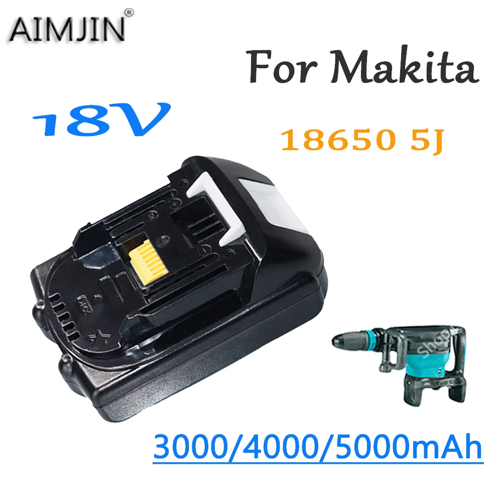 Литий-ионный аккумулятор для Makita 18 в 3000/4000/5000 мАч 18650 5J, электроинструменты, высокая мощность и долговечность