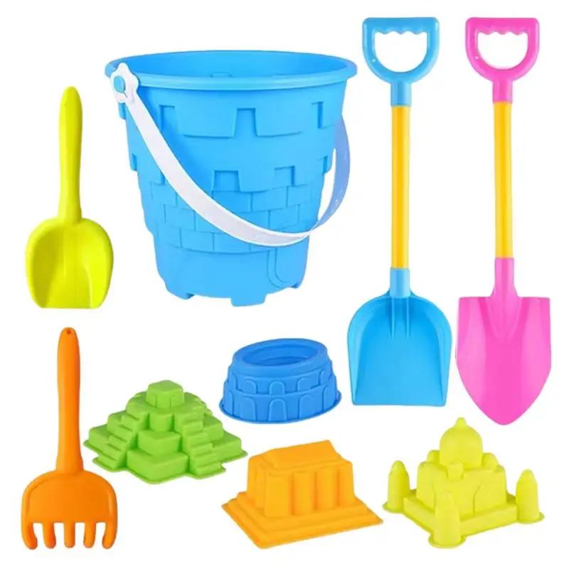 

9pcs Beach Sand Toys Summer Beach Game Children Toys Beach Sand Toys Sand Bucket Beach Shovel Toys Swimming Pool Game Tool